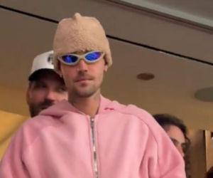 Justin i Hailey Bieber na meczu USA - Paragwaj