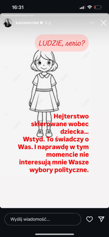 Katarzyna Warnke broni córkę Nawrockiego. Dodała emocjonalny wpis!