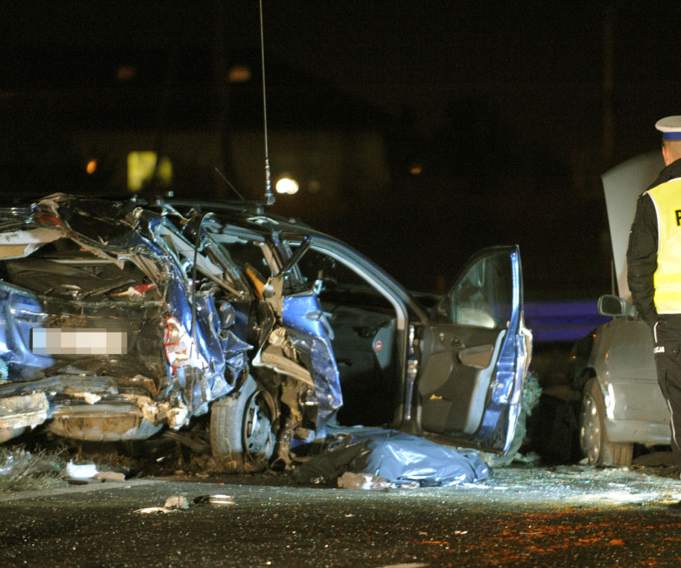 Dziekanów Leśny: Wypadek. Nie żyje pasażer stojącego na poboczu auta, w które uderzył bus GALERIA