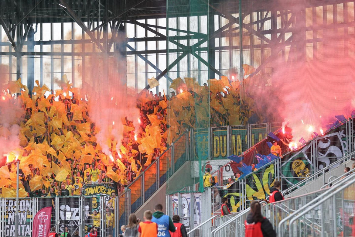 Kibice podczas meczu Zagłębie Sosnowiec – GKS Katowice 