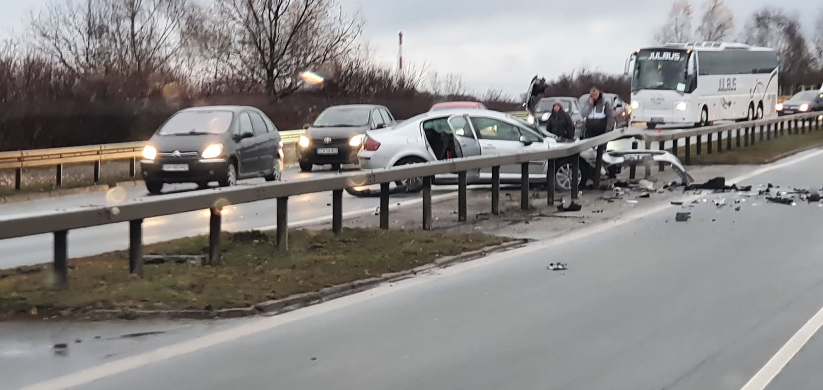 Wypadek w Piekarach Śląskich. Tworzą się korki