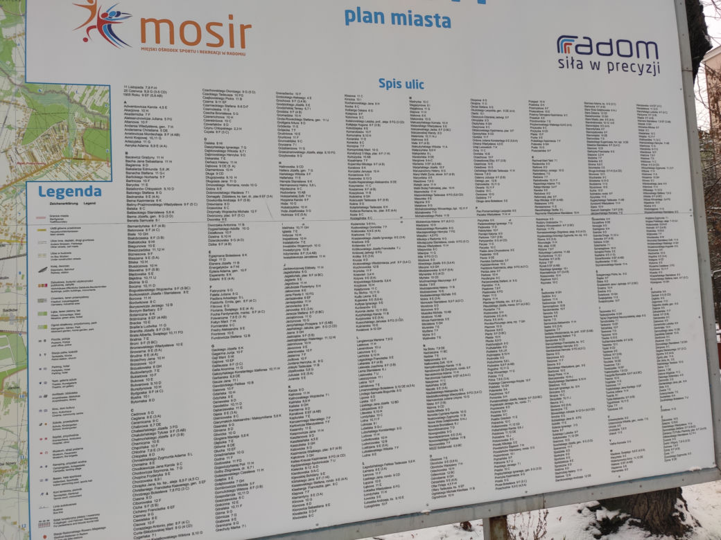 Nowa tablica z planem miasta