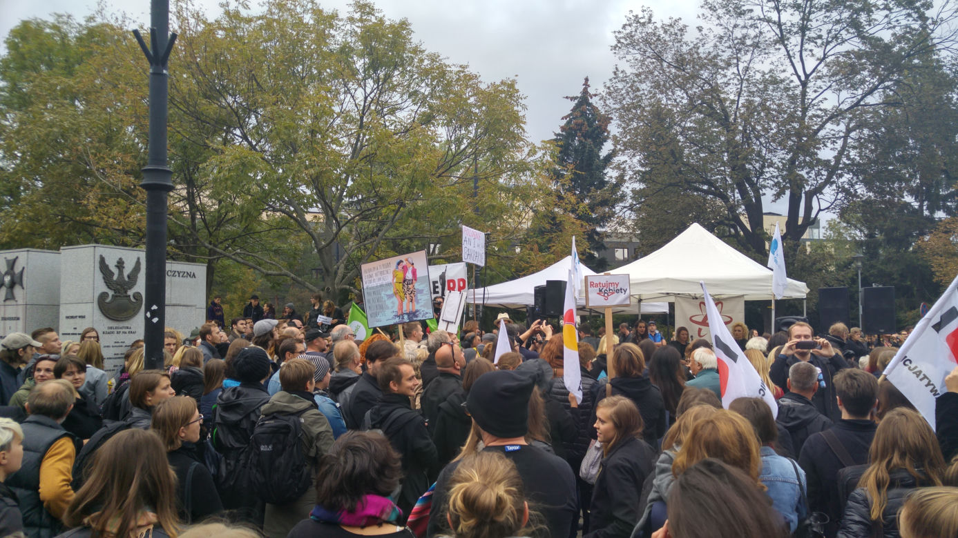 Czarny protest w Warszawie 22 września