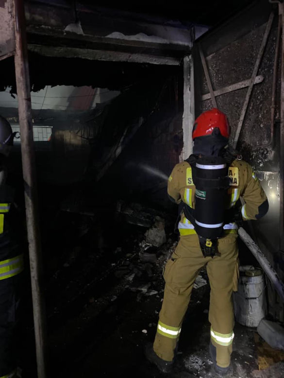 Pożar w Turznie koło Torunia. Ogień na terenie składu węgla