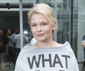 Dominika Ostałowska na konfernecji serialu Prokurator