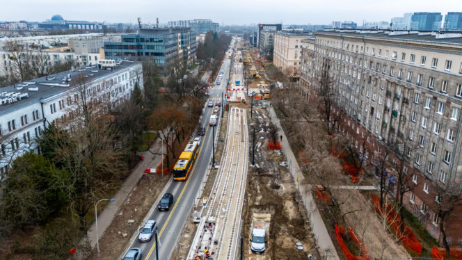 Tramwaj do Dworca Zachodniego w Warszawie - grudzień 2025