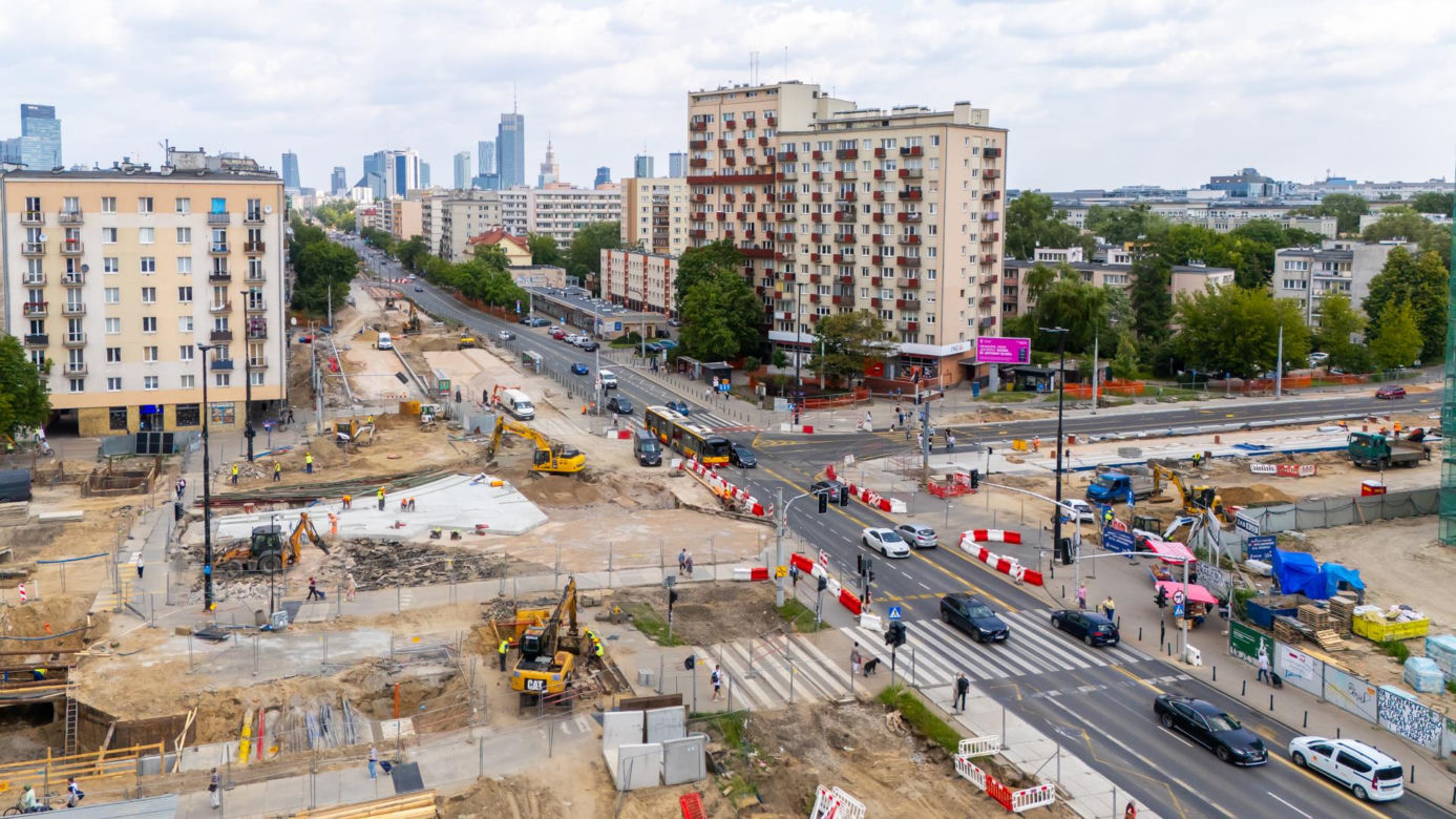 Budowa tramwaju do Dworca Zachodniego od strony Ochoty
