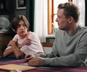 Barwy szczęścia, odcinek 3340. Emil (Artem Malaszczuk), Hubert (Marek Molak)