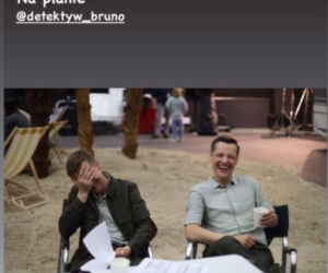 M jak miłość: Marcin Mroczek, Rafał Mroczek na planie filmu Detektyw Bruno