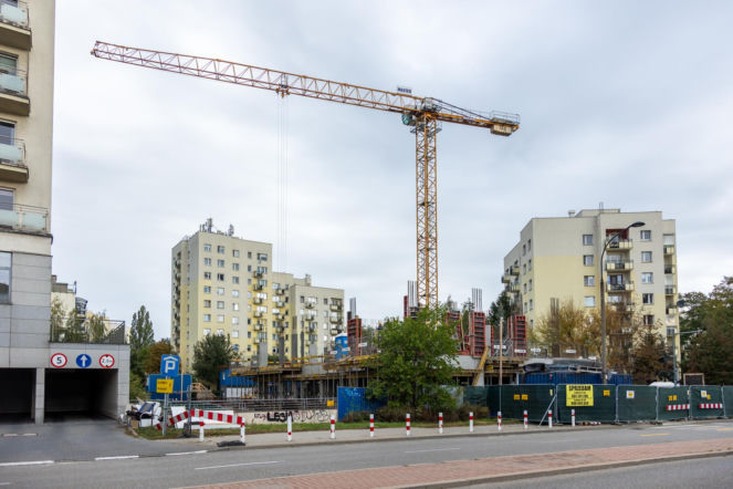 Budowa bloku przy ul. Jastrzębowskiego 3 w Warszawie