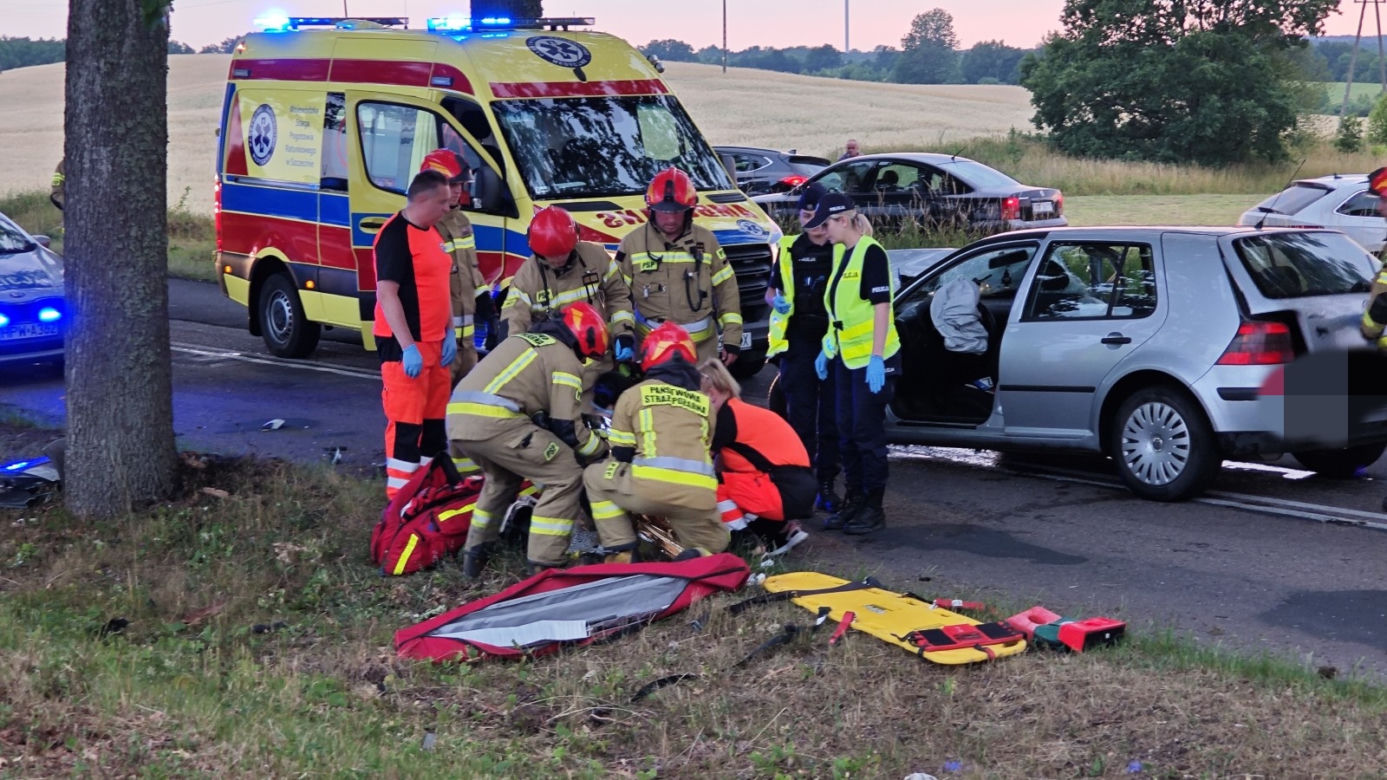 Wypadek w pobliżu Drawska Pomorskiego 