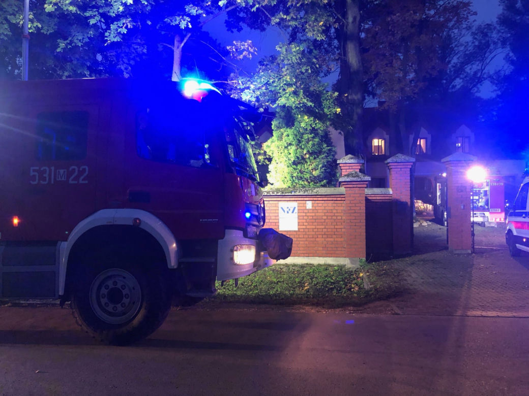 Pożar w Domu Pomocy Społecznej w Siennicy