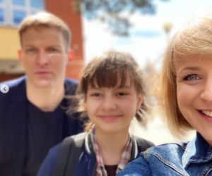 	Barwy szczęścia po wakacjach 2020. Ewunia (Gabriela Ziembicka), Alicja Umińska (Monika Dryl), Łukasz (Michał Rolnicki)