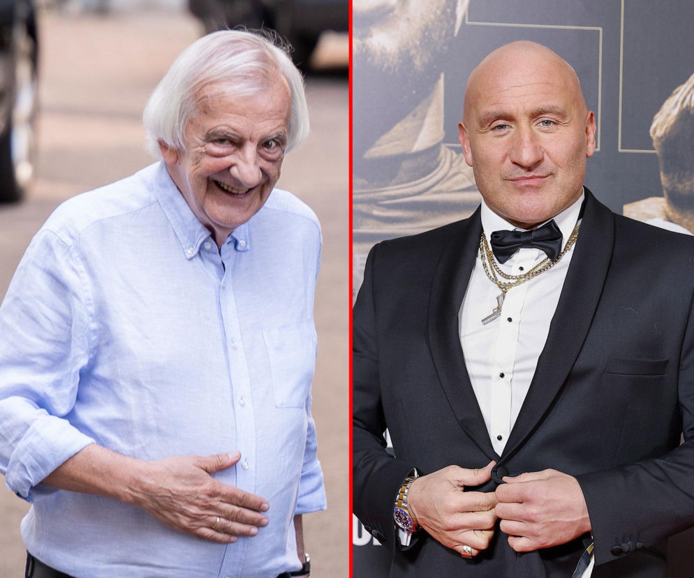 Uśmiechnięty Ryszard Terlecki w jasnej koszuli. Obok na zdjęciu Marcin Najman w garniturze. O sporze czytaj na SE.