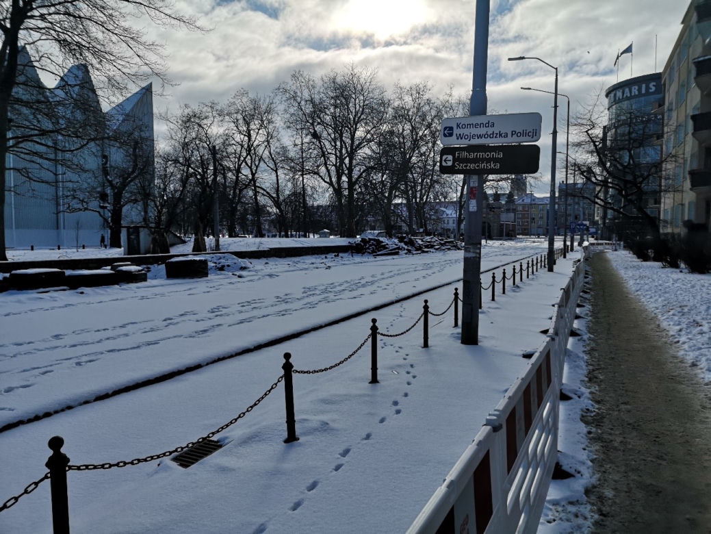 Przebudowa torowisk w centrum Szczecina - luty 2021