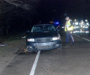 MAKABRA w Miradowie! 26-latek wypadł z auta wprost pod nadjeżdżające audi [ZDJĘCIA]