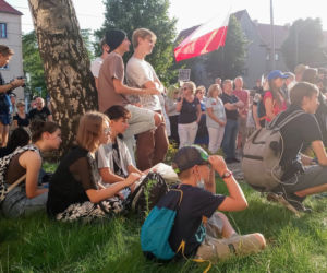 Protest w Szczecinie po przegłosowaniu ustawy Lex TVN
