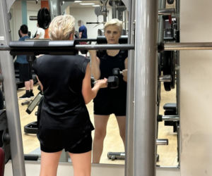 Joanna Scheuring-Wielgus na siłowni
