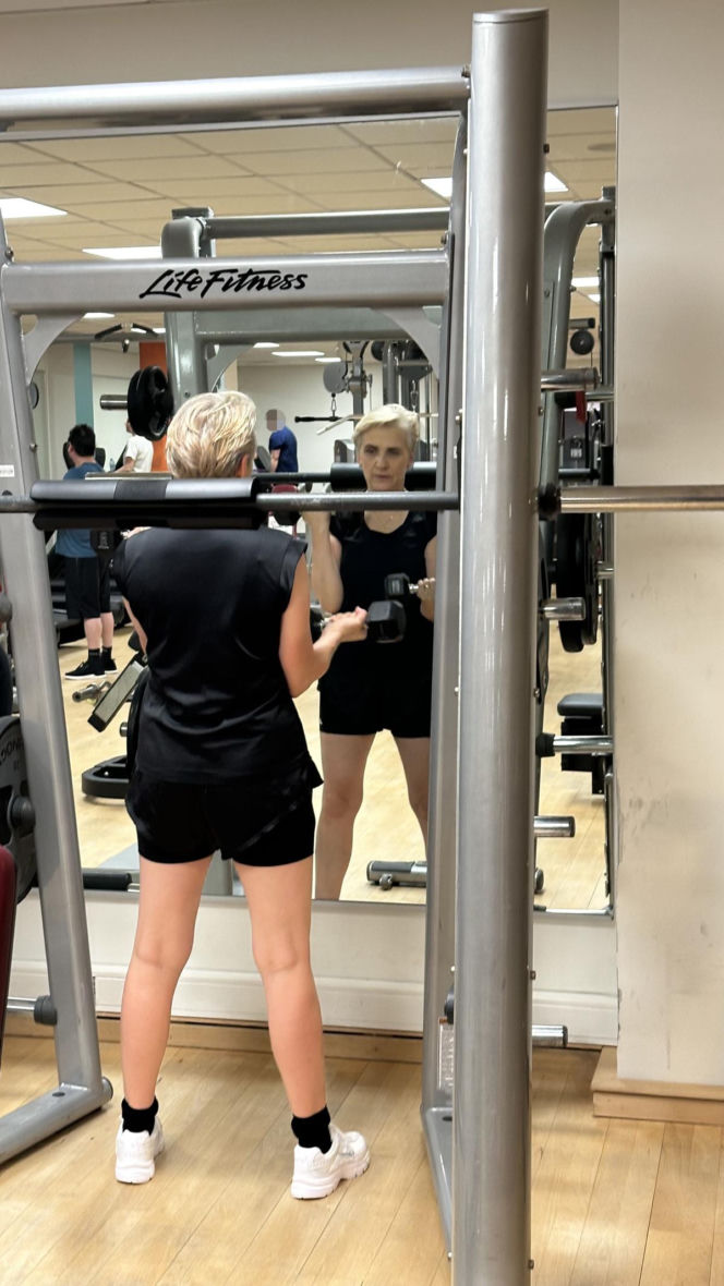 Joanna Scheuring-Wielgus na siłowni