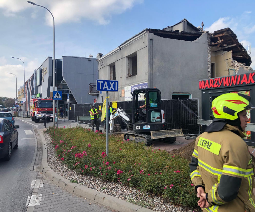 Uszkodzony budynek w Grodzisku Mazowieckim