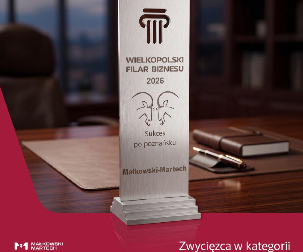 Małkowski-Martech laureatem Wielkopolskich Filarów Biznesu 2026 w kategorii „Sukces po poznańsku”