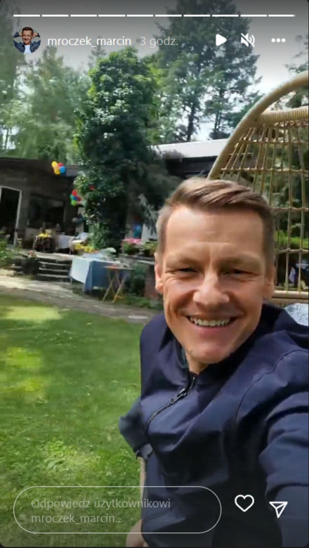 M jak miłość na planie. Marcin Mroczek (Piotrek) w siedlisku w Grabinie