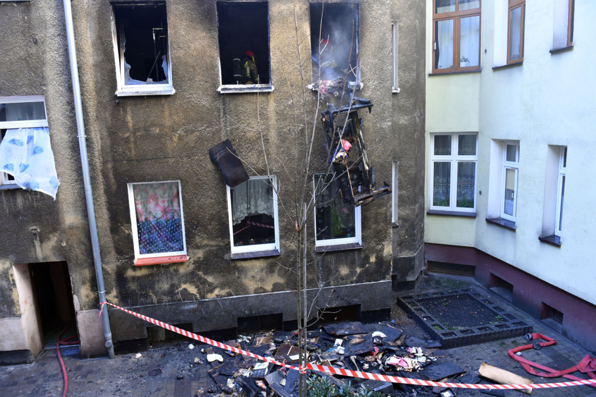 Pożar przy ul. Jagiellońskiej