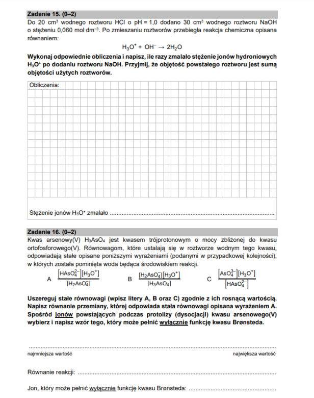 Matura z chemii 2021 - arkusz PDF