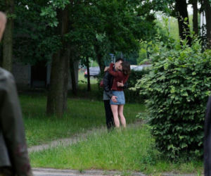 M jak miłość odc. 1898. Tomek Kubicki (Chris Cugowski), Majka (Matylda Giegżno), Justyna (Marta Malinowska), Mateusz (Rafał Kowalski)