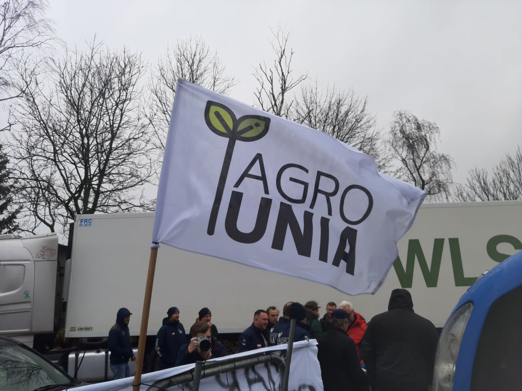 Protest rolników w Środzie Wielkopolskiej