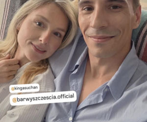 Barwy szczęścia. Kępski (Tomasz Sokołowski), Grażyna (Kinga Suchan)