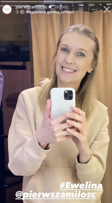 Pierwsza miłość. Magdalena Górska na planie