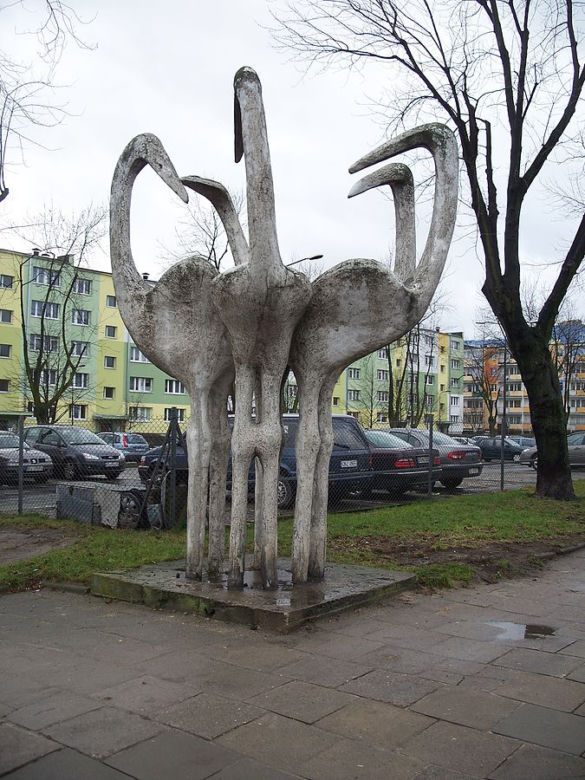 Osiedle Retkinia-Zagrodniki w Łodzi - bociany - symbol tego osiedla