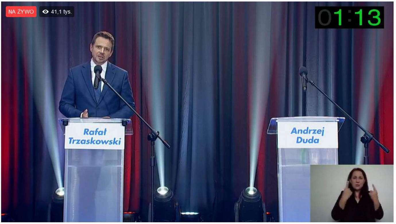 Debata prezydencka - Rafał Trzaskowski