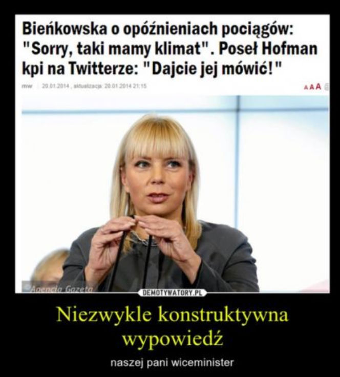 Memy Elżbieta Bieńkowska
