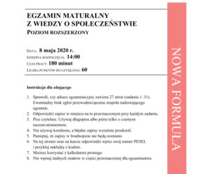 Matura z WOSu 2020. Zobacz ARKUSZ CKE