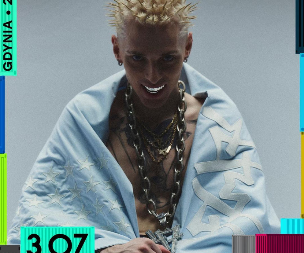 Raper Oki na plakacie Open'er Festival 2026. O harmonogramie koncertów na 3 lipca przeczytasz na Eska.