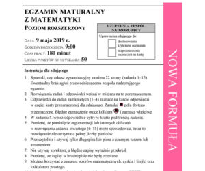 Matura 2019 matematyka p.rozszerzony