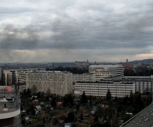Potężny pożar w centrum Krakowa