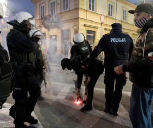 Policjanci zabezpieczali Marsz Niepodległości