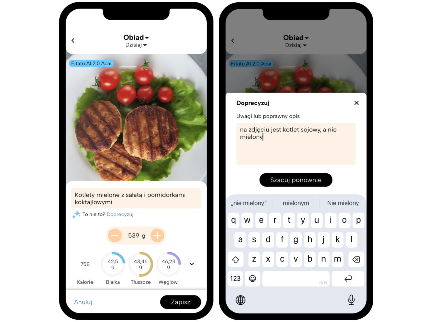 Aplikacja Fitatu_screen z ekranu