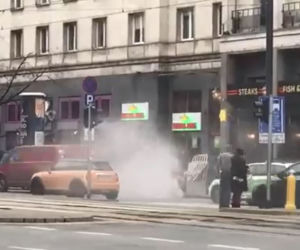 Pożar auta w Śródmieściu 