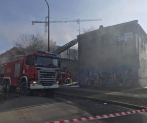 Pożar przy ul. Wrońskiej w Lublinie
