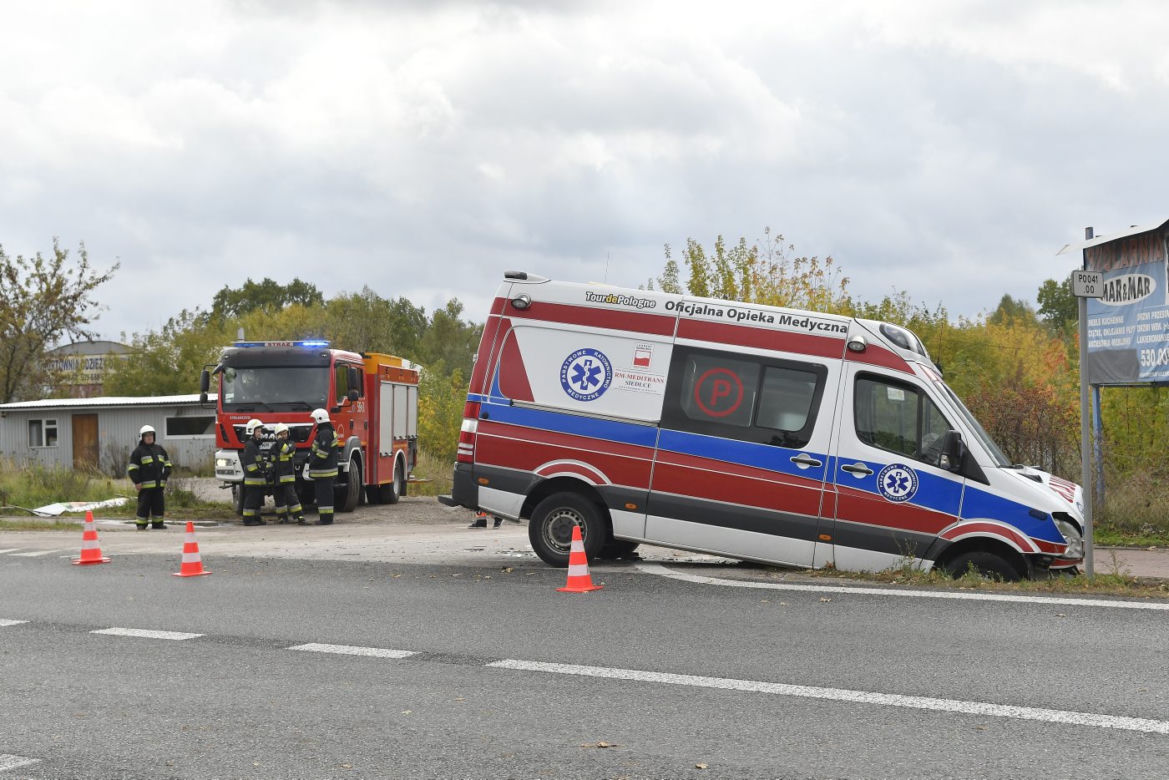 Wypadek karetki w Koniku Nowym