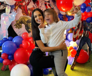 Klaudia El Dursi z rodziną