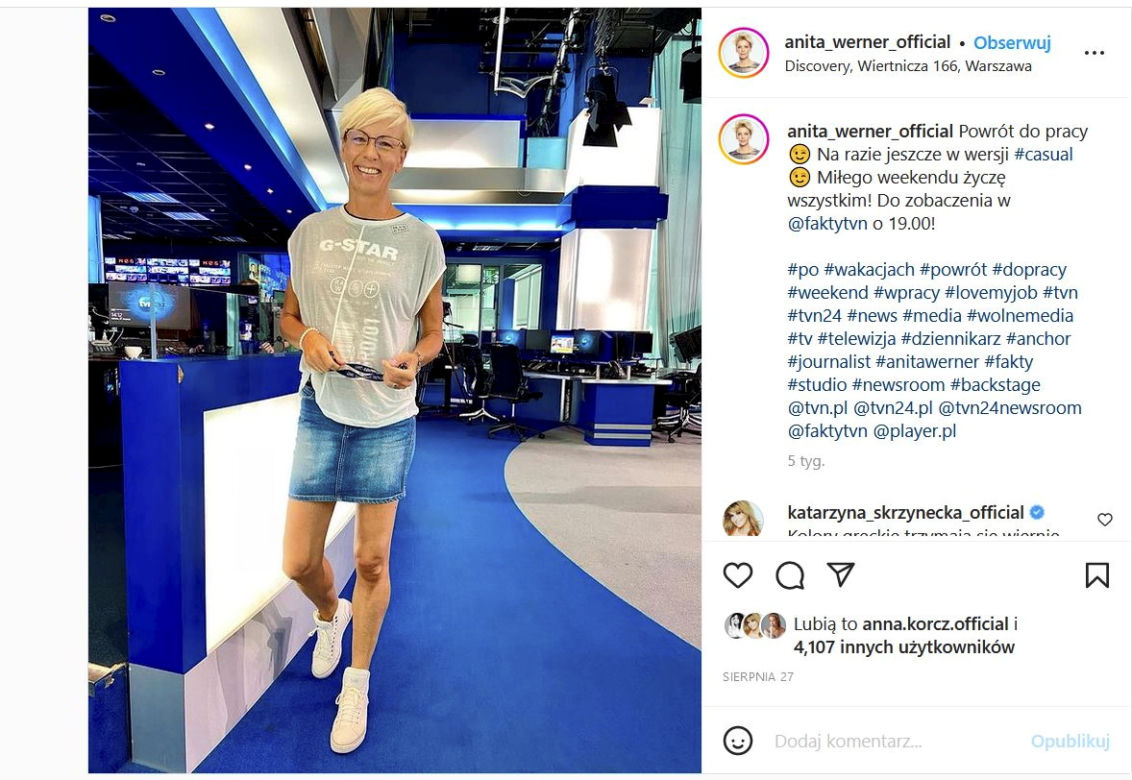 Anita Werner świętuje 25-lecie TVN