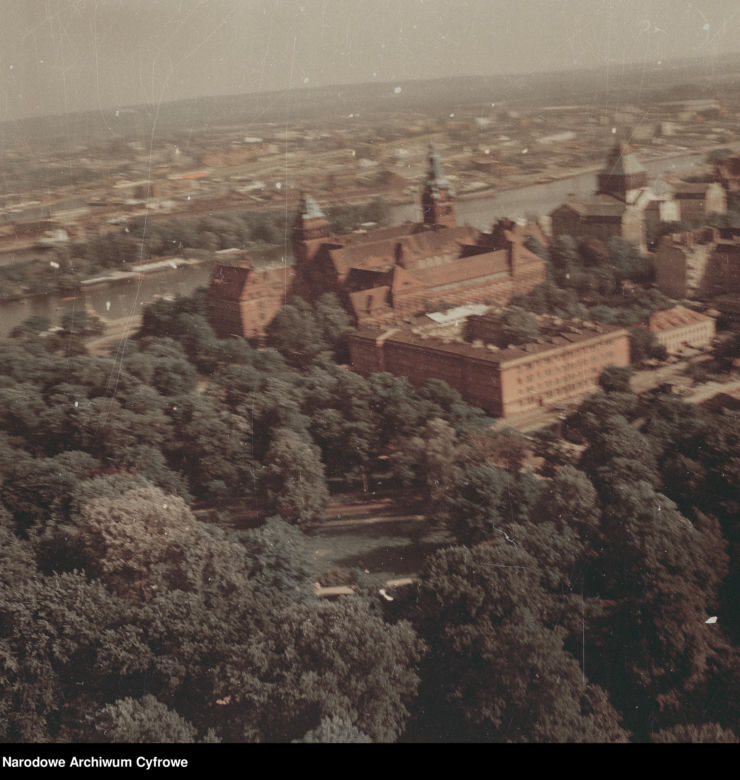 Szczecin z lotu ptaka w latach 80. XX wieku