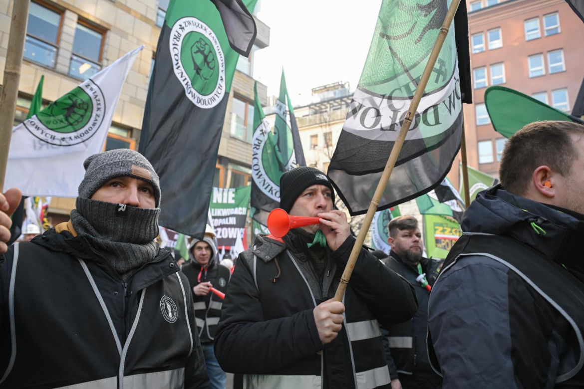Protest górników i energetyków w Warszawie