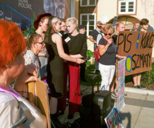Protest w Szczecinie po przegłosowaniu ustawy Lex TVN