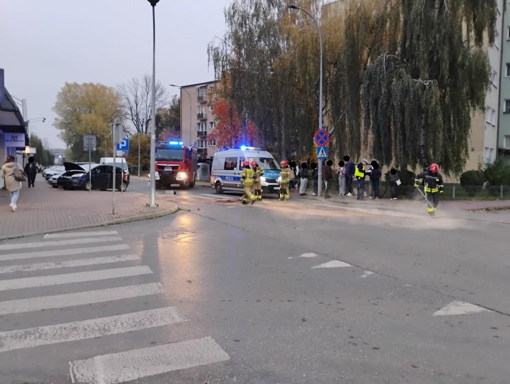 Cztery samochody zderzyły się na ul. Rynkowej w Siedlcach